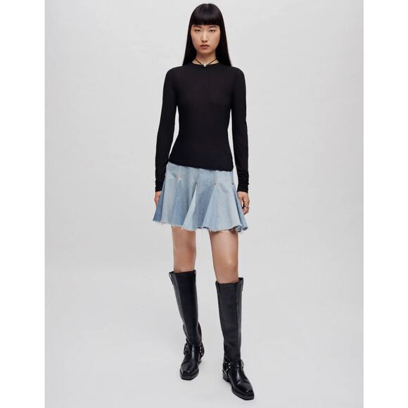 NEW! RE/DONE Size 26 Levi's Flounce Skirt Indigo Denim $595 msrp G13-11 - Picture 1 of 8